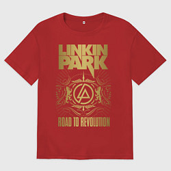 Футболка оверсайз женская Linkin Park: Road to Revolution, цвет: красный