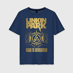Футболка оверсайз женская Linkin Park: Road to Revolution, цвет: тёмно-синий