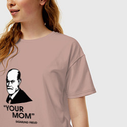Футболка оверсайз женская Your Mom, цвет: пыльно-розовый — фото 2