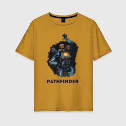 Футболка оверсайз женская Apex Legends: Pathfinder, цвет: горчичный