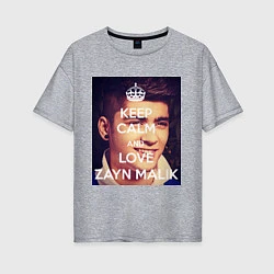 Футболка оверсайз женская Keep Calm & Love Zayn Malik, цвет: меланж