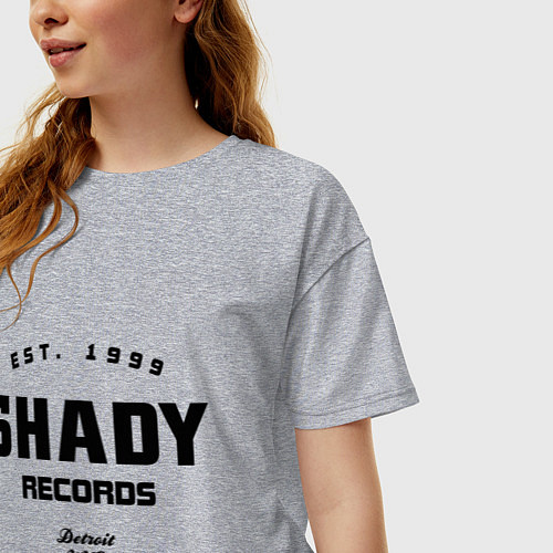 Женская футболка оверсайз Shady records / Меланж – фото 3