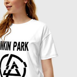 Футболка оверсайз женская Linkin Park цвета белый — фото 2