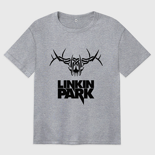 Женская футболка оверсайз Linkin Park: Deer / Меланж – фото 1