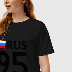 Футболка оверсайз женская RUS 95, цвет: черный — фото 2