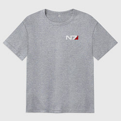 Женская футболка оверсайз Mass Effect N7