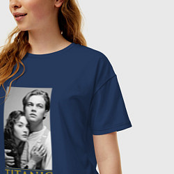 Футболка оверсайз женская Titanic: Jack & Rose, цвет: тёмно-синий — фото 2