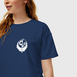 Футболка оверсайз женская Fallout: Brotherhood of Steel, цвет: тёмно-синий — фото 2