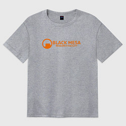 Футболка оверсайз женская Black Mesa: Research Facility, цвет: меланж