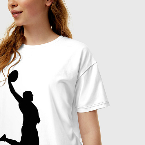 Женская футболка оверсайз Jordan Basketball / Белый – фото 3
