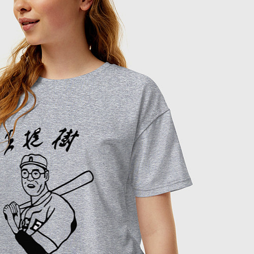 Женская футболка оверсайз Кайру Бетто / Меланж – фото 3
