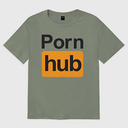 Футболка оверсайз женская PornHub, цвет: авокадо