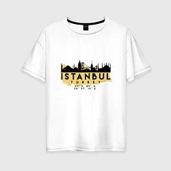 Футболка оверсайз женская Стамбул - Турция, цвет: белый