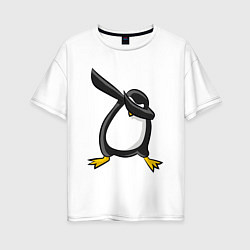 Футболка оверсайз женская DAB Pinguin, цвет: белый