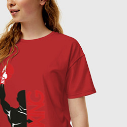 Футболка оверсайз женская Boxing, цвет: красный — фото 2