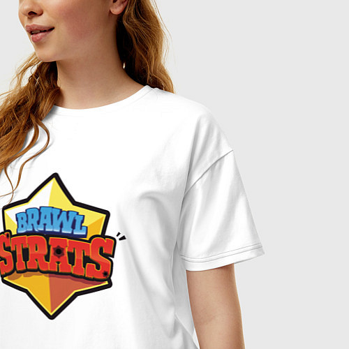 Женская футболка оверсайз Бравл Старс / Белый – фото 3