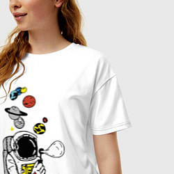 Футболка оверсайз женская Cosmos, цвет: белый — фото 2