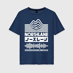 Футболка оверсайз женская Northlane Music, цвет: тёмно-синий