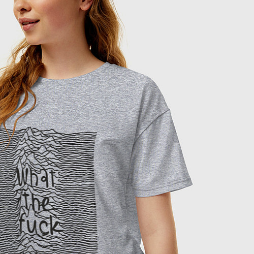 Женская футболка оверсайз Joy Division: What the fuck / Меланж – фото 3