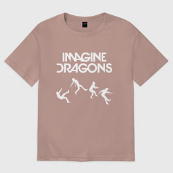 Футболка оверсайз женская IMAGINE DRAGONS, цвет: пыльно-розовый