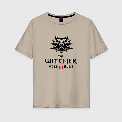 Женская футболка оверсайз THE WITCHER 3:WILD HUNT / Миндальный – фото 1