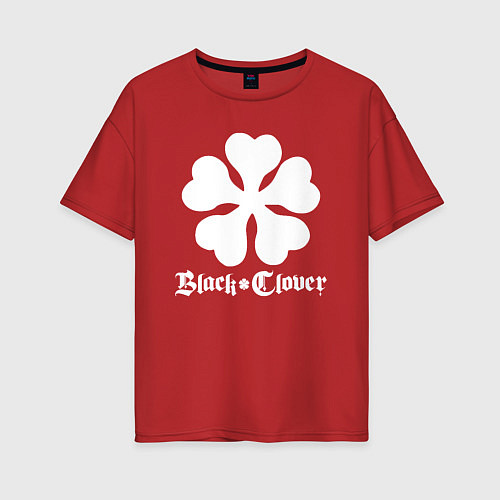Женская футболка оверсайз Black Clover / Красный – фото 1