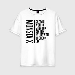 Футболка оверсайз женская MONSTA X, цвет: белый