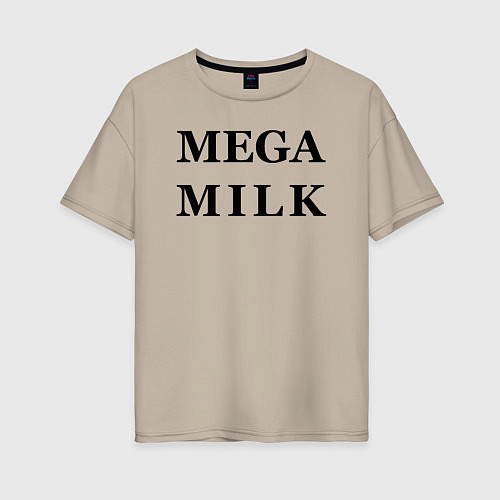 Женская футболка оверсайз Billie Eilish: Mega Milk / Миндальный – фото 1