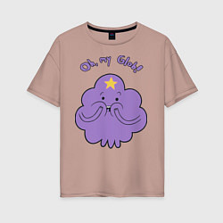 Футболка оверсайз женская Oh, my Glob!, цвет: пыльно-розовый