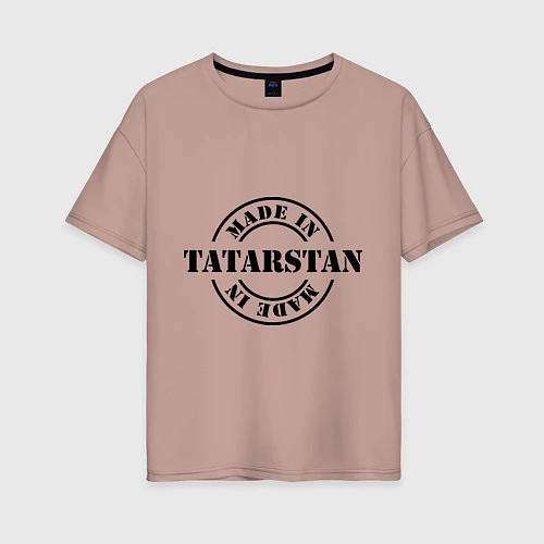 Женская футболка оверсайз Made in Tatarstan / Пыльно-розовый – фото 1