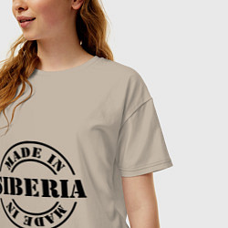Футболка оверсайз женская Made in Siberia, цвет: миндальный — фото 2