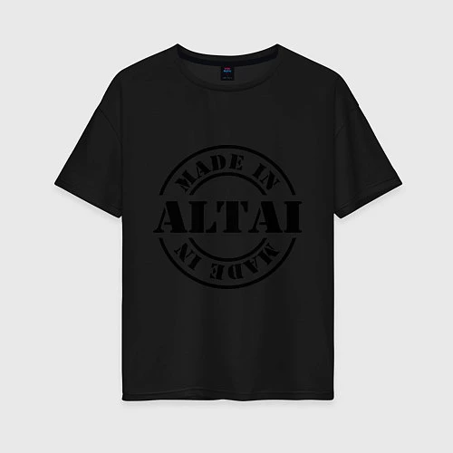 Женская футболка оверсайз Made in Altai / Черный – фото 1