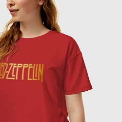 Футболка оверсайз женская Led Zeppelin, цвет: красный — фото 2