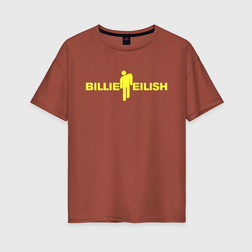 Женская футболка оверсайз BILLIE EILISH: Black Fashion / Кирпичный – фото 1
