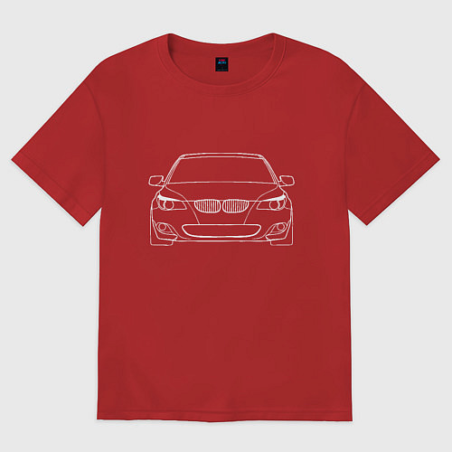 Женская футболка оверсайз BMW E60 / Красный – фото 1