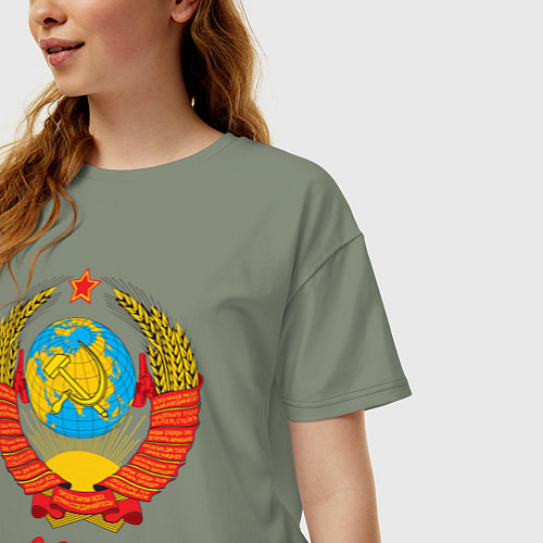 Женская футболка оверсайз Советский спорт СССР / Авокадо – фото 3