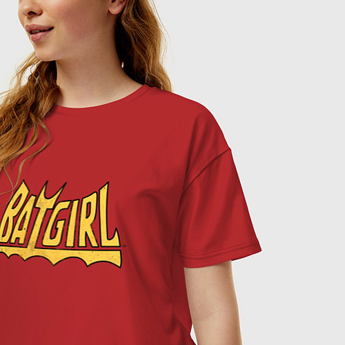 Женская футболка оверсайз Batgirl / Красный – фото 3