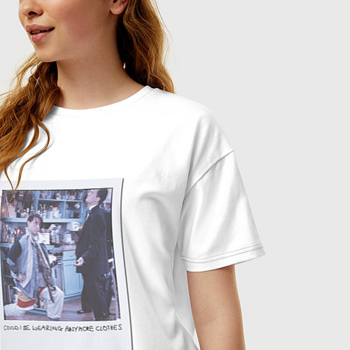 Женская футболка оверсайз Friends Polaroid photo / Белый – фото 3