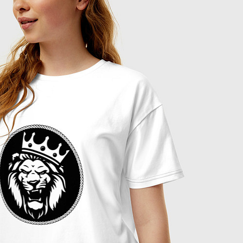 Женская футболка оверсайз Король Лев / Белый – фото 3