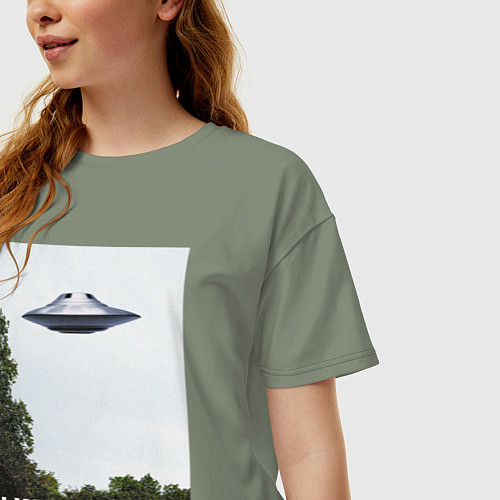 Женская футболка оверсайз I WANT TO BELIEVE / Авокадо – фото 3