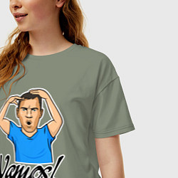 Футболка оверсайз женская Дзюба Vamos FCZP, цвет: авокадо — фото 2