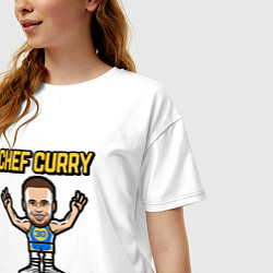 Футболка оверсайз женская Chef Curry, цвет: белый — фото 2