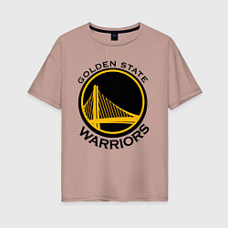 Футболка оверсайз женская GOLDEN STATE WARRIORS, цвет: пыльно-розовый