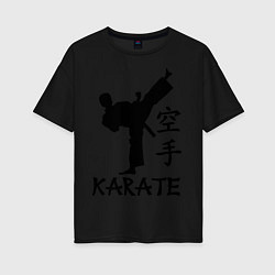 Футболка оверсайз женская Karate craftsmanship, цвет: черный