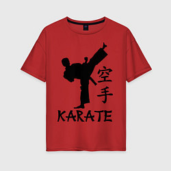 Футболка оверсайз женская Karate craftsmanship, цвет: красный