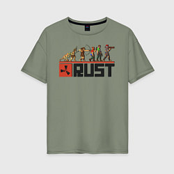 Футболка оверсайз женская Evolution Rust, цвет: авокадо
