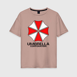 Футболка оверсайз женская UMBRELLA CORP, цвет: пыльно-розовый