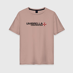 Футболка оверсайз женская UMBRELLA CORP, цвет: пыльно-розовый