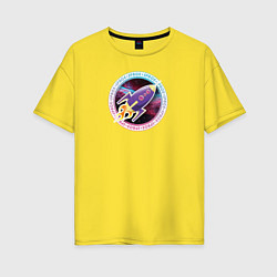 Футболка оверсайз женская SPACE ROCKET, цвет: желтый