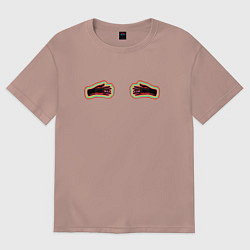 Футболка оверсайз женская Black mask club, цвет: пыльно-розовый